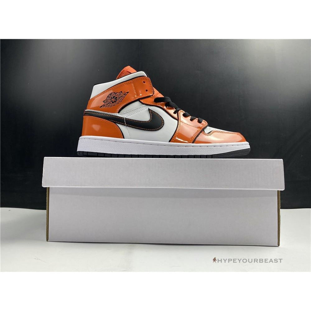 Air Jordan 1 Mid Turf Orange Patent