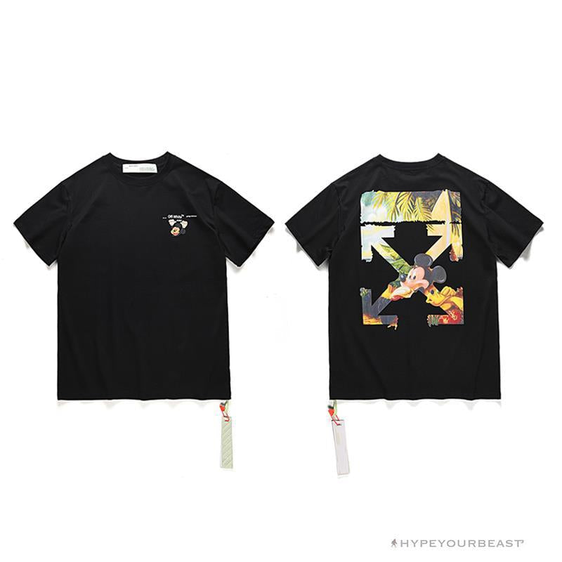 OFF-WHITE Disney Spring x Summer Mickey with Pluto Tee Shirt 'BLACK'