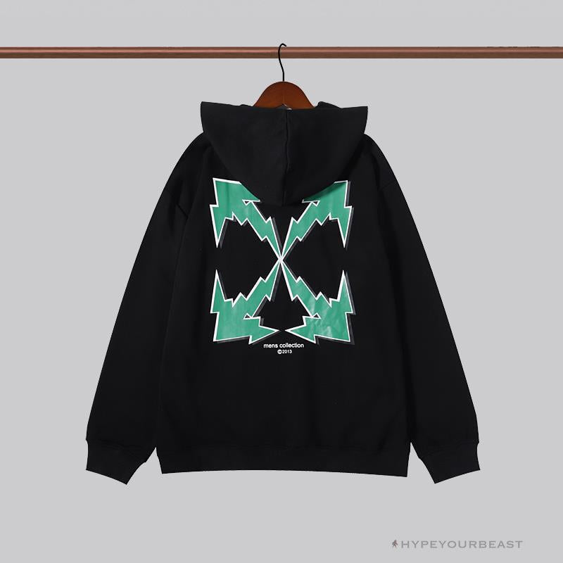 OFF-WHITE Green Arrow Hoodie 'BLACK'