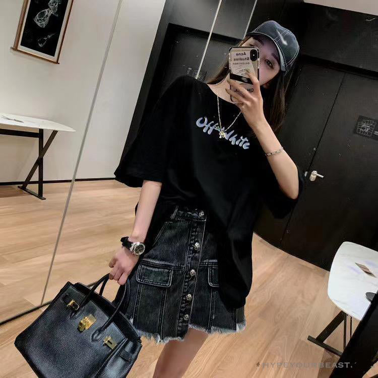 OFF-WHITE Disney Spring x Summer Mickey Arrow Tee Shirt 'BLACK'