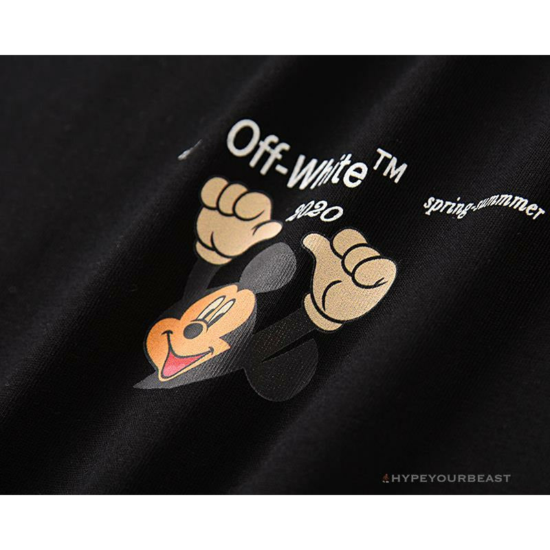 OFF-WHITE Disney Spring x Summer Mickey with Pluto Tee Shirt 'BLACK'