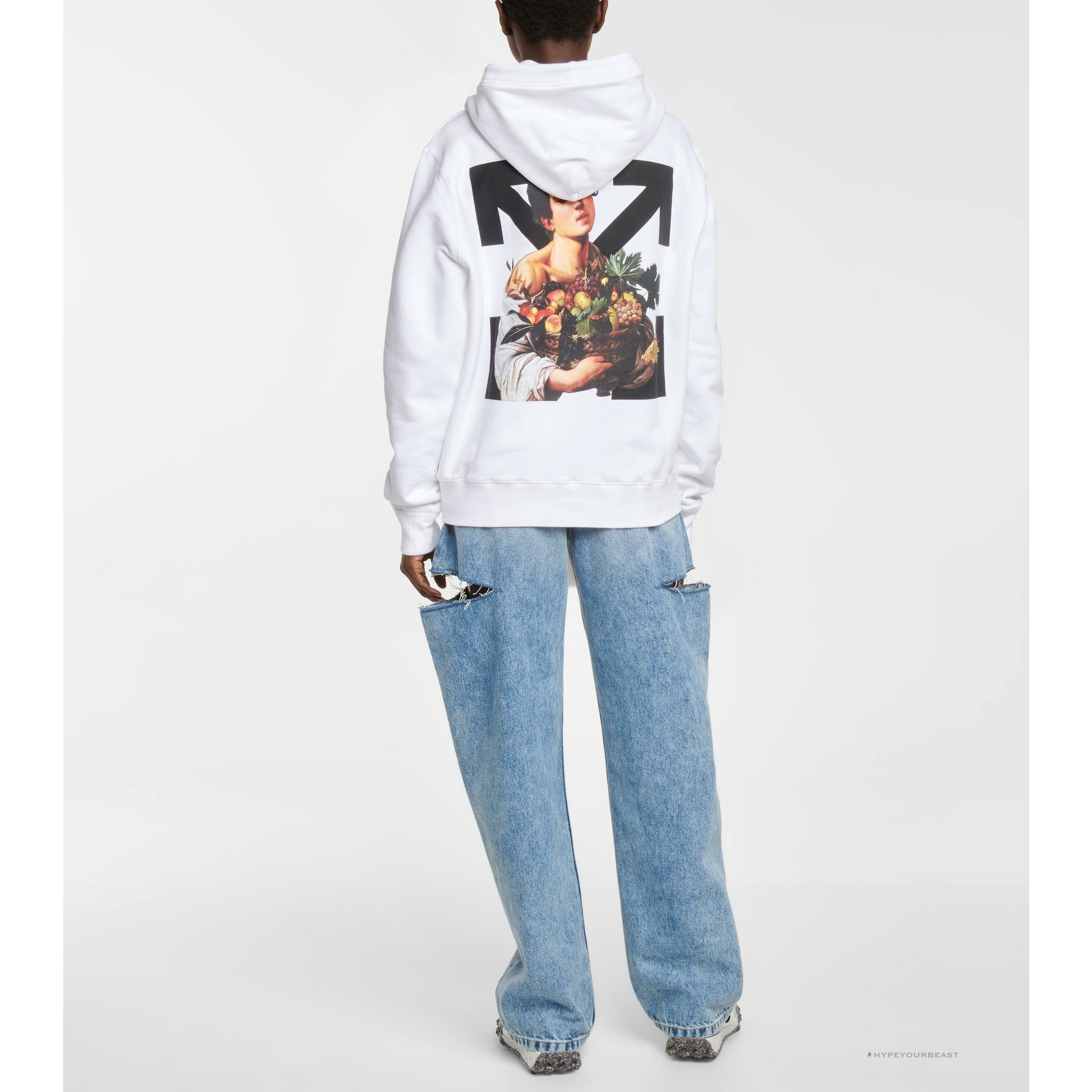 Off White Hoodie White Fruits