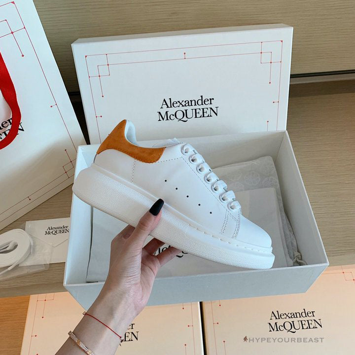 Alexander McQueen Women's White / Orange Sneaker