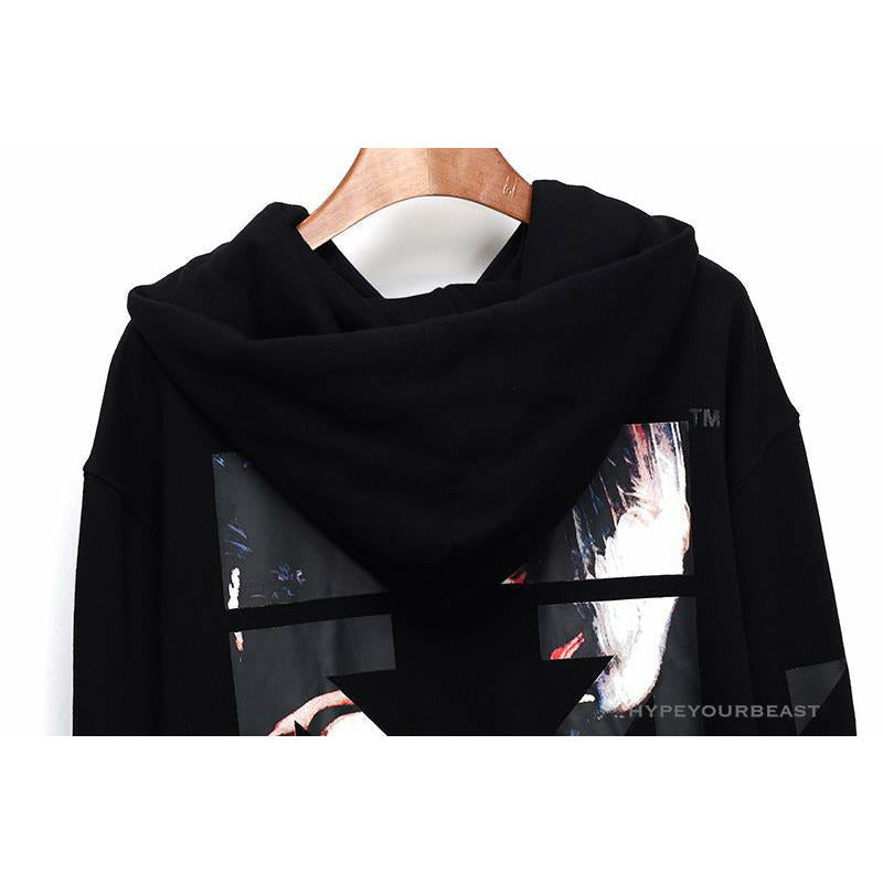 OFF-WHITE Angel Jesus Religious Print Hoodie 'BLACK'