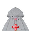 Supreme Cross Box Logo Hoodie Grey