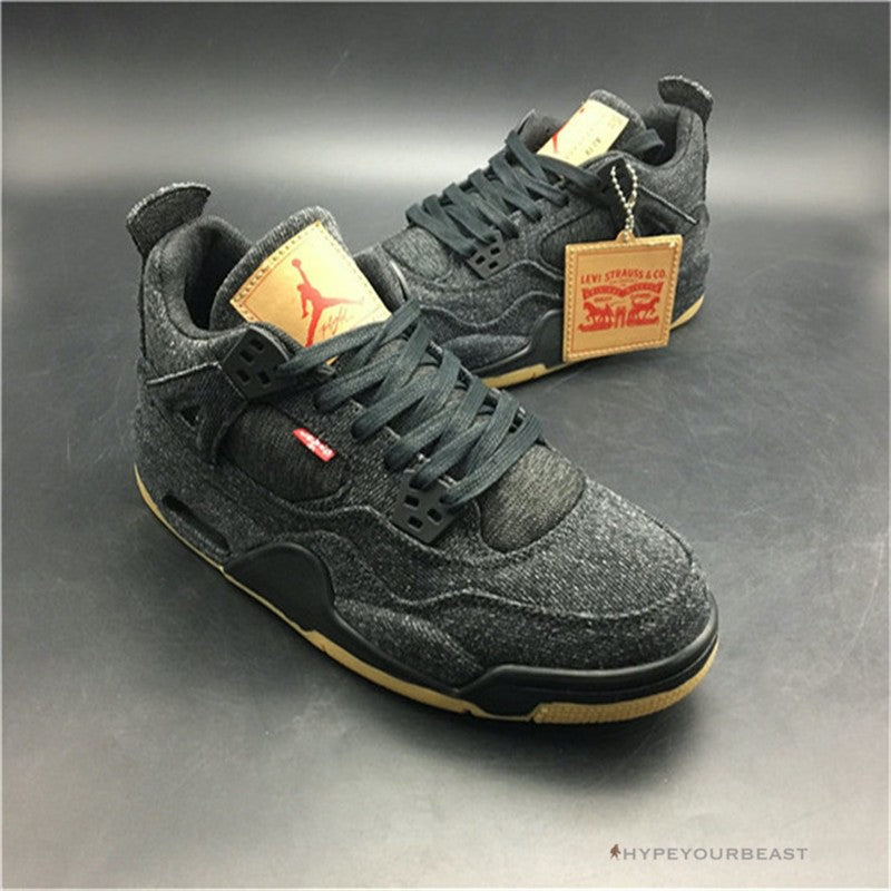 Jordan 4 X Levis Black