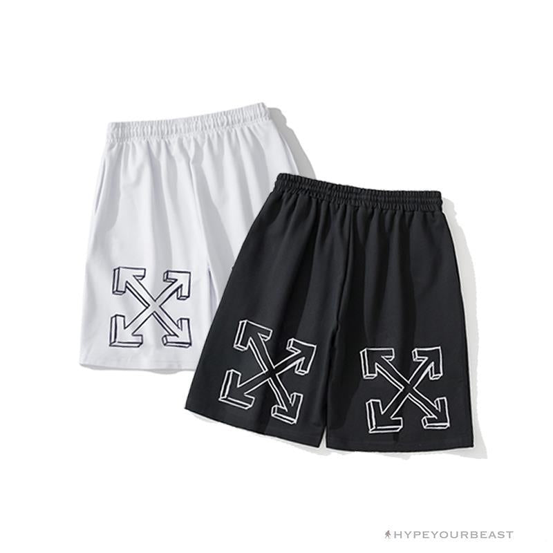 OFF-WHITE Dimensional Sketch Shorts 'WHITE'