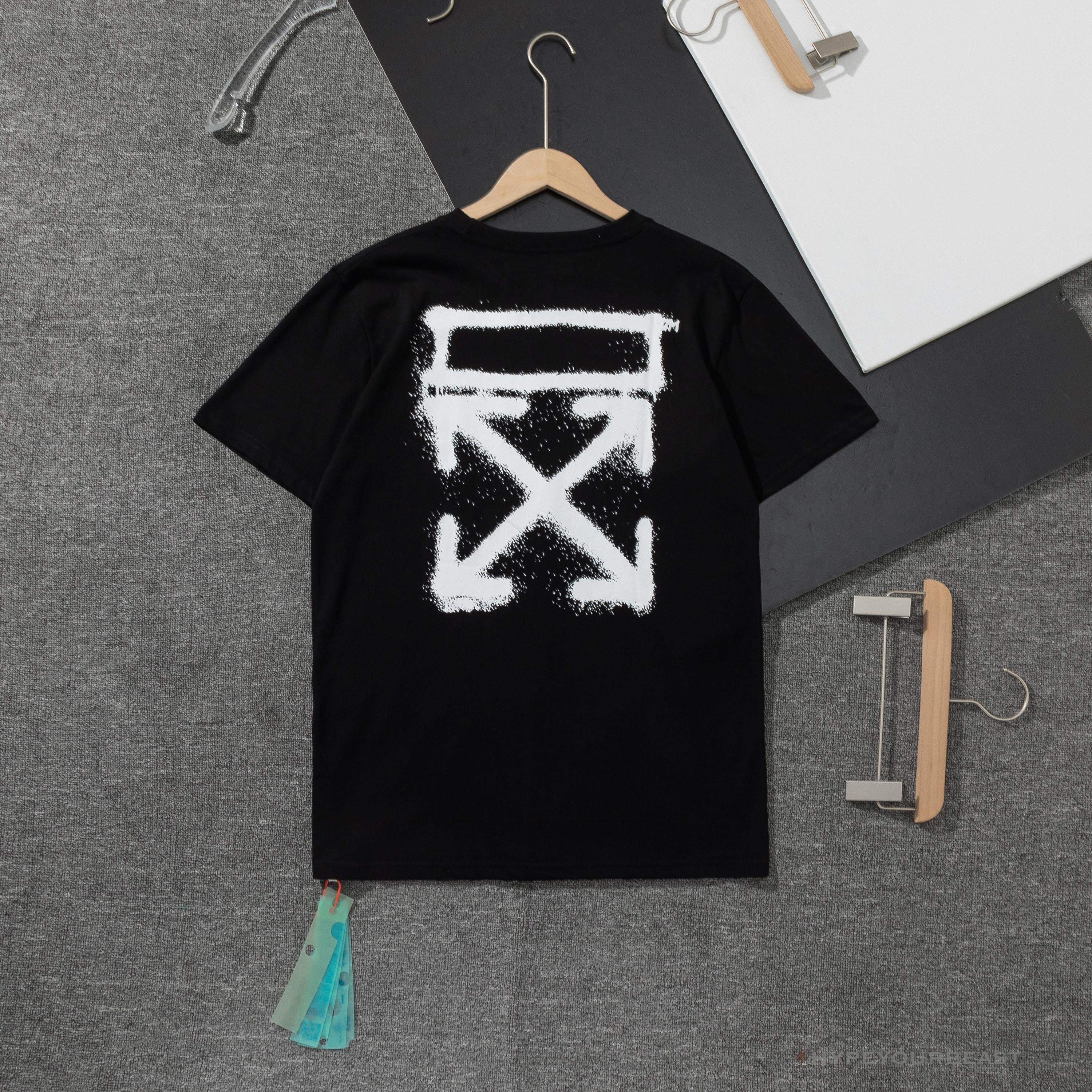 OFF-WHITE Spray Paint Arrow Tee Shirt 'BLACK'