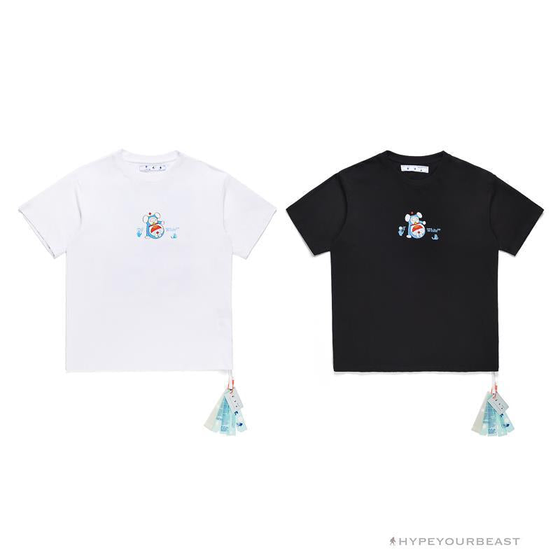 OFF-WHITE Spoof Doraemon Arrow Tee Shirt 'BLACK'