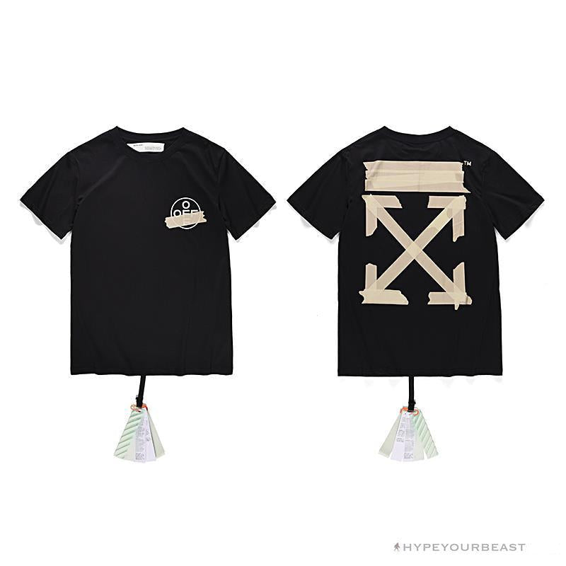 OFF-WHITE Explosive Strip Basic Arrow Tee Shirt 'BLACK'