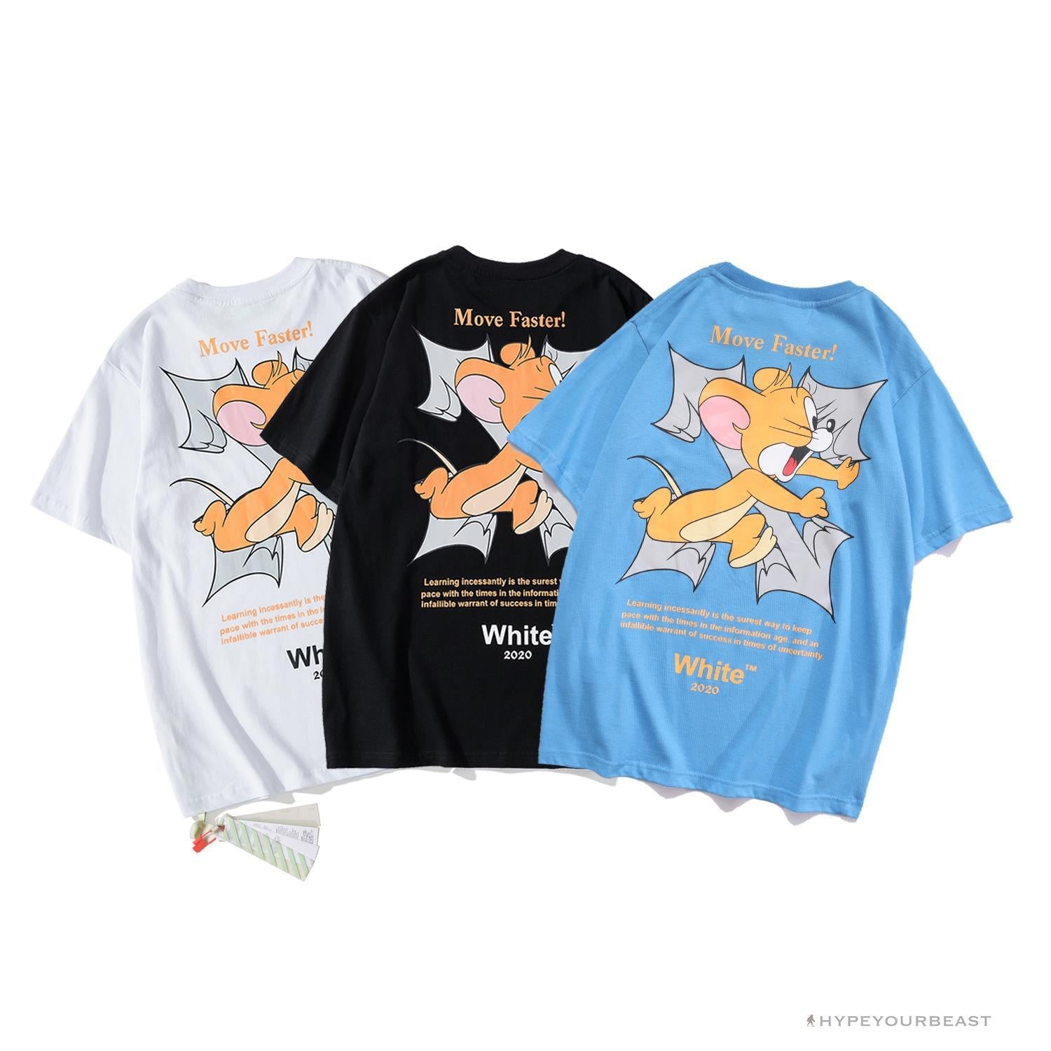 OFF-WHITE Jerry Move Faster Tee Shirt 'BLUE'