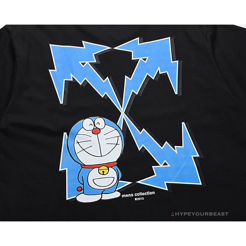 OFF-WHITE Spoof Doraemon Arrow Tee Shirt 'BLACK'