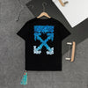 OFF-WHITE Sea Blue Cross Arrow Tee Shirt 'BLACK'