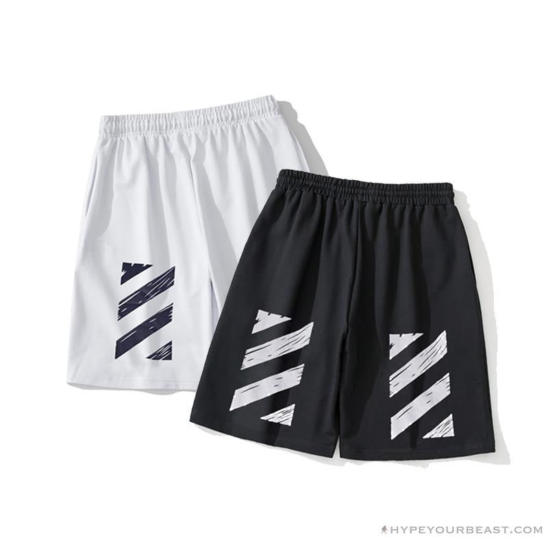 OFF-WHITE Classic Seeing Things Shorts 'BLACK'