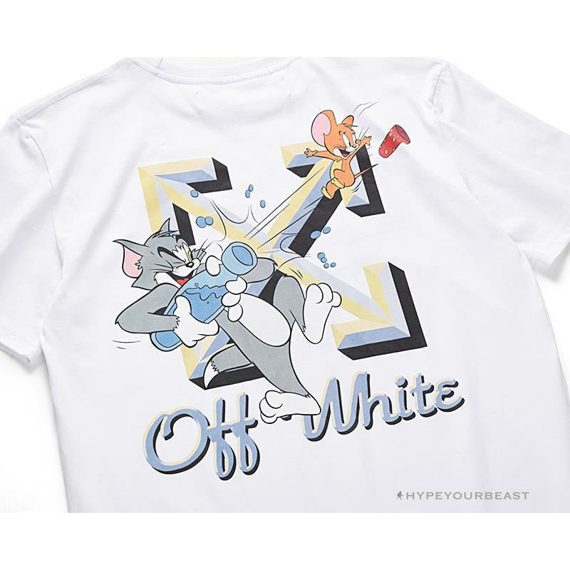 OFF-WHITE Summer Tom and Jerry Print Tee Shirt 'WHITE'