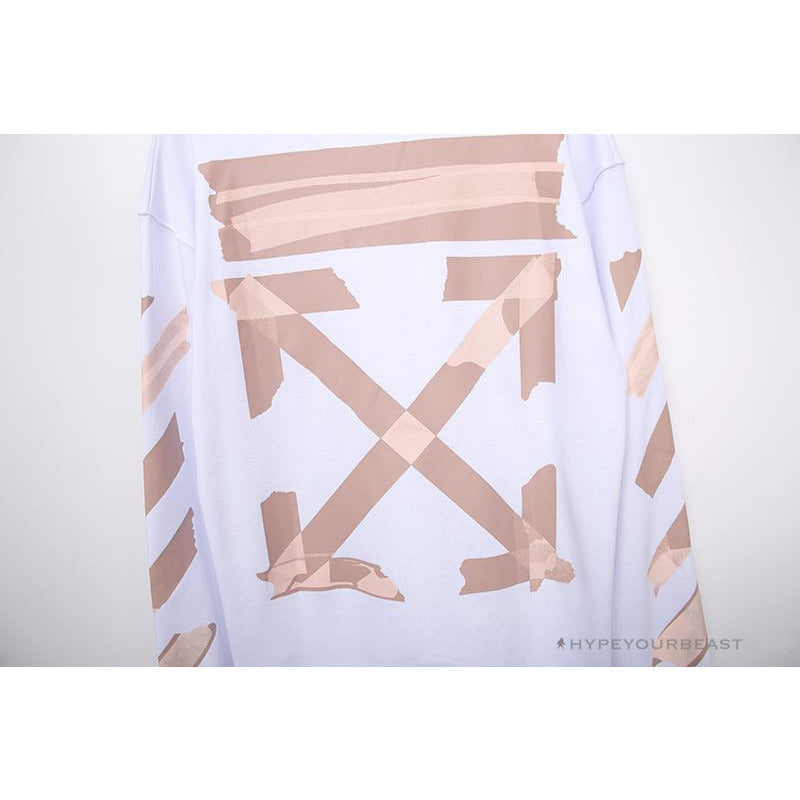 OFF-WHITE Rubber Strip Arrow Hoodie 'WHITE'