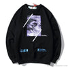 OFF-WHITE Classic Wave Oil Painting Cotton Terry Long Sleeve Shirt 'BLACK'