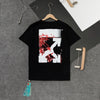 OFF-WHITE Acrylic Hand-Painted Graffiti Pattern Tee Shirt 'BLACK'