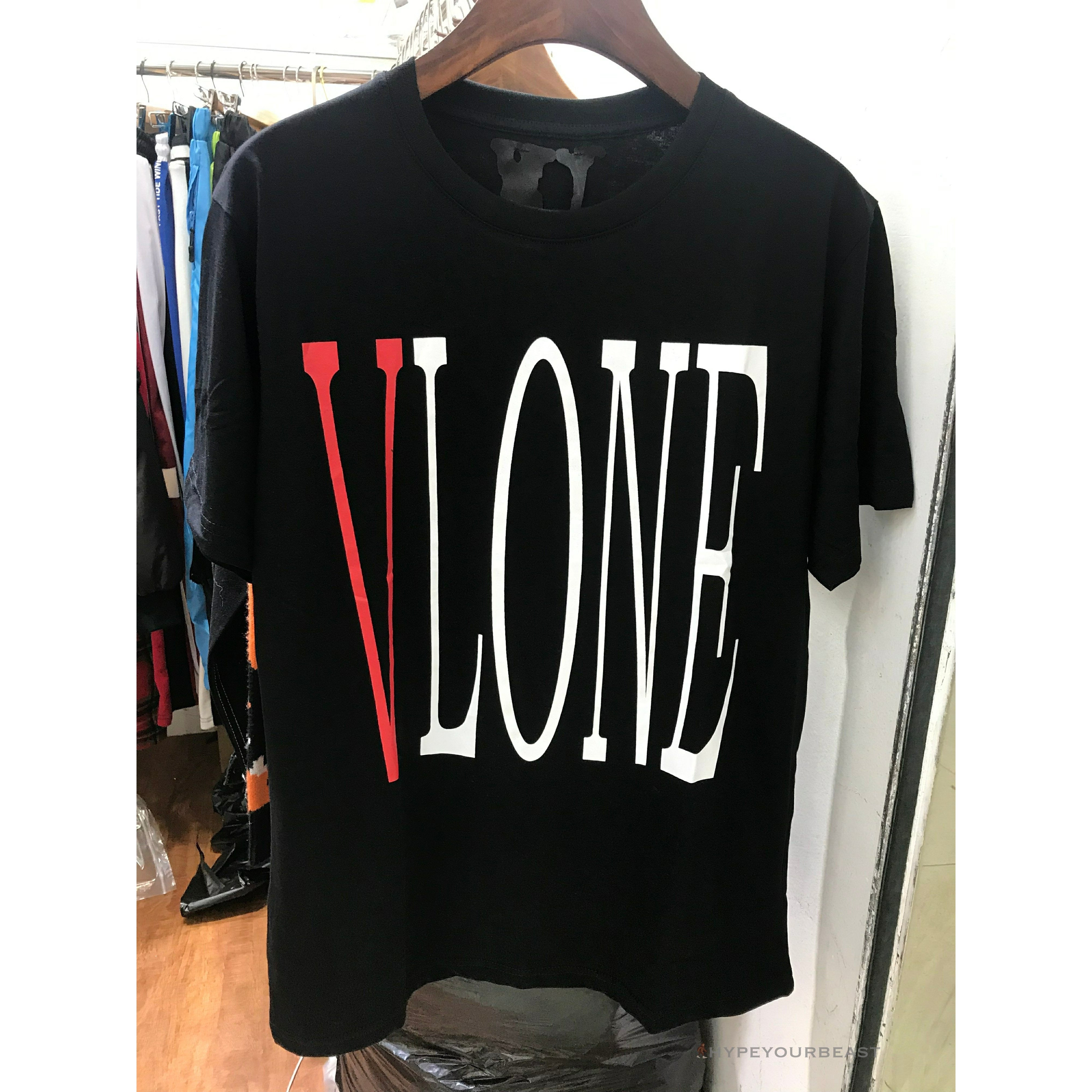 Vlone Black and Red Tee Shirt