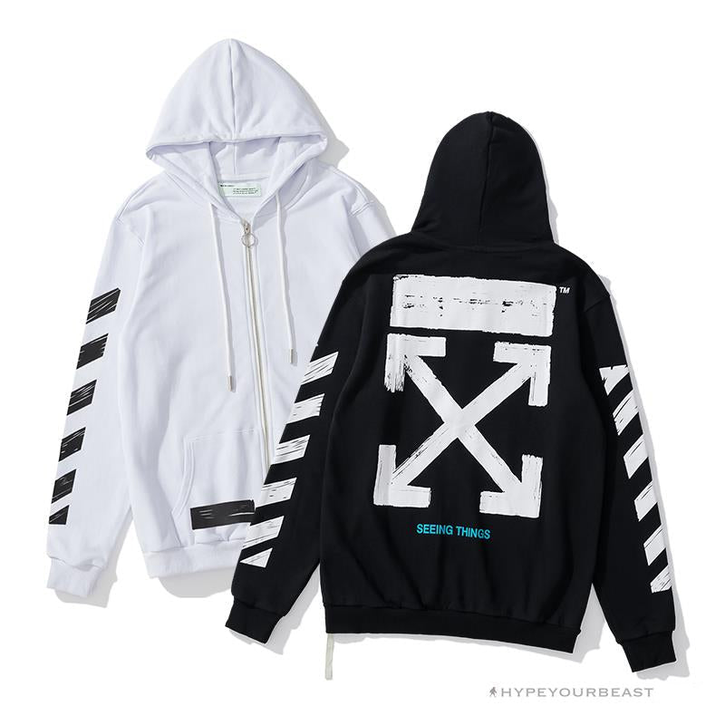 Off White Hoodie White & Black