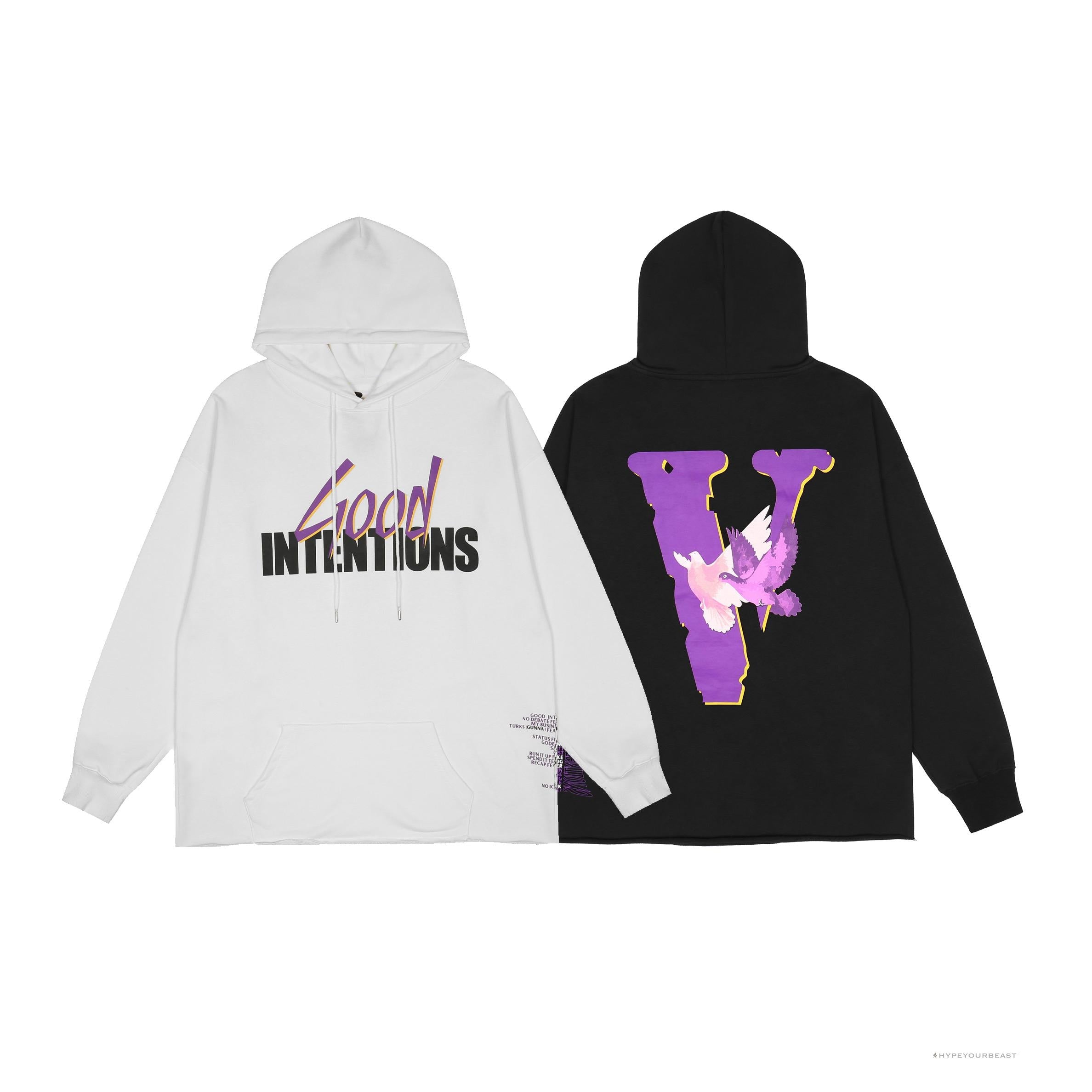 Vlone Hoodie White Good Intention