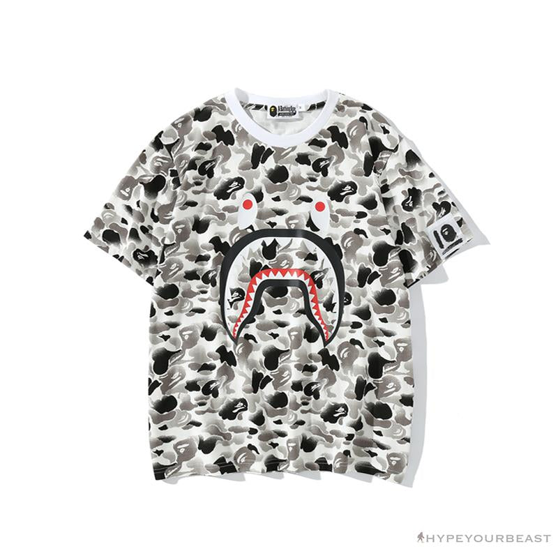 BAPE Chinese Style Ink 10th Anniversary Camouflage Tee Shirt 'WHITE'