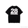 BAPE Ape Man Head 28th Anniversary Camouflage Color Block Tee 'BLACK'