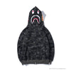 BAPE Shark Head Classic Embroidered Camouflage Zip-Up Hoodie 'GREY'