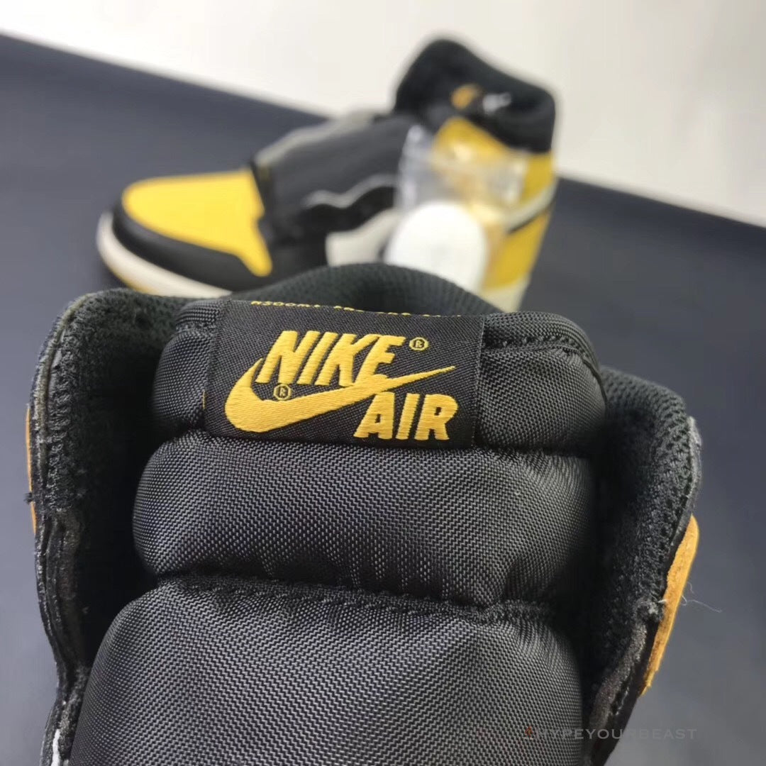 Air Jordan 1 High Yellow Toe Black White