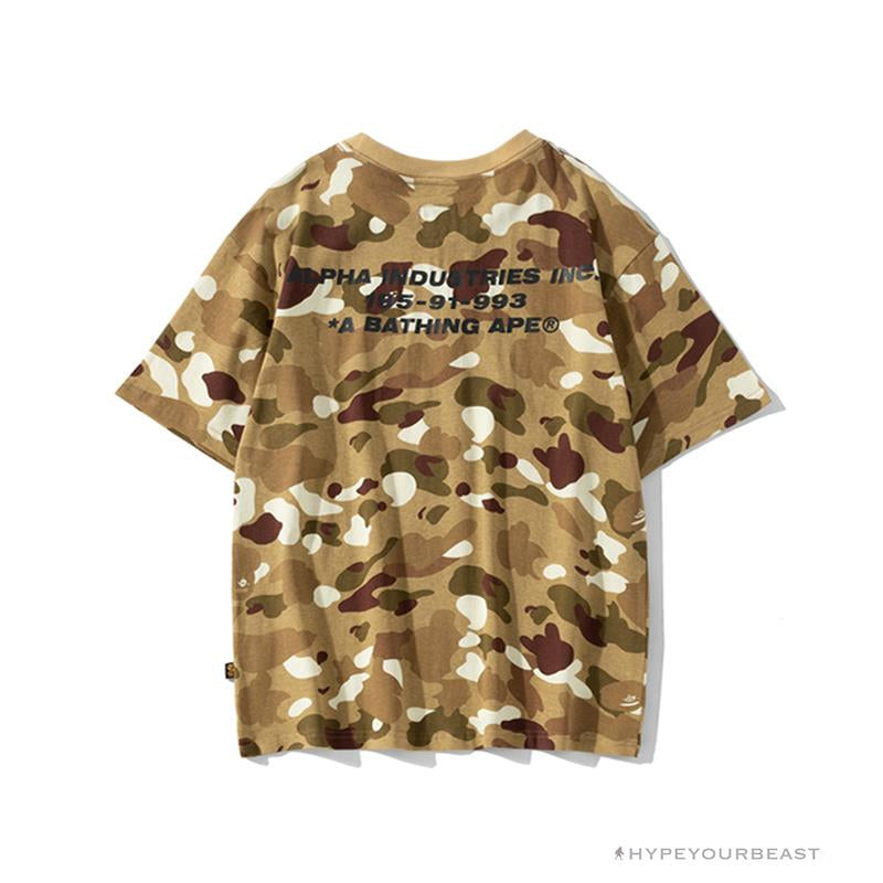 BAPE Military Style Desert Camouflage Tee Shirt 'YELLOW'