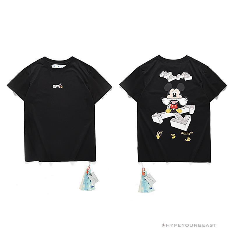 OFF-WHITE Mickey Bluff Face Tee Shirt 'BLACK'