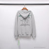 OFF-WHITE Hand-Painted Utility Pole Worker Hoodie 'GREY'