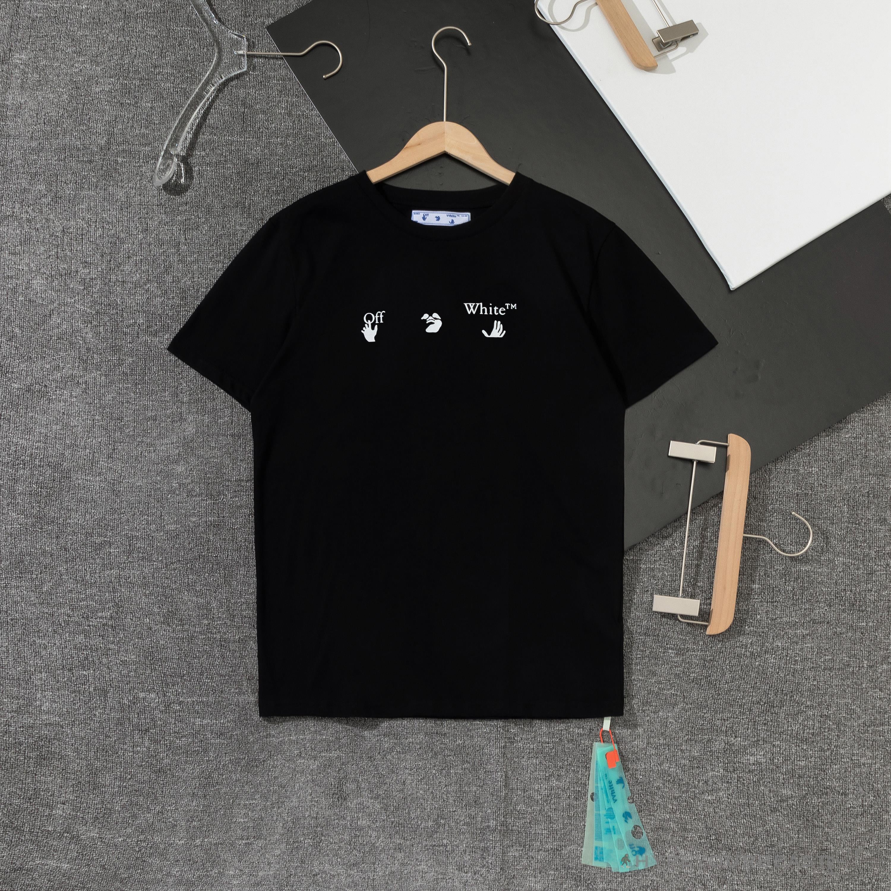 OFF-WHITE Sea Blue Cross Arrow Tee Shirt 'BLACK'