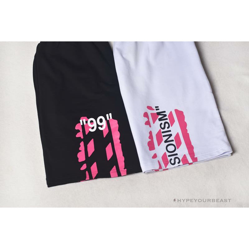 OFF-WHITE 99 x Pink Arrow Shorts 'WHITE'