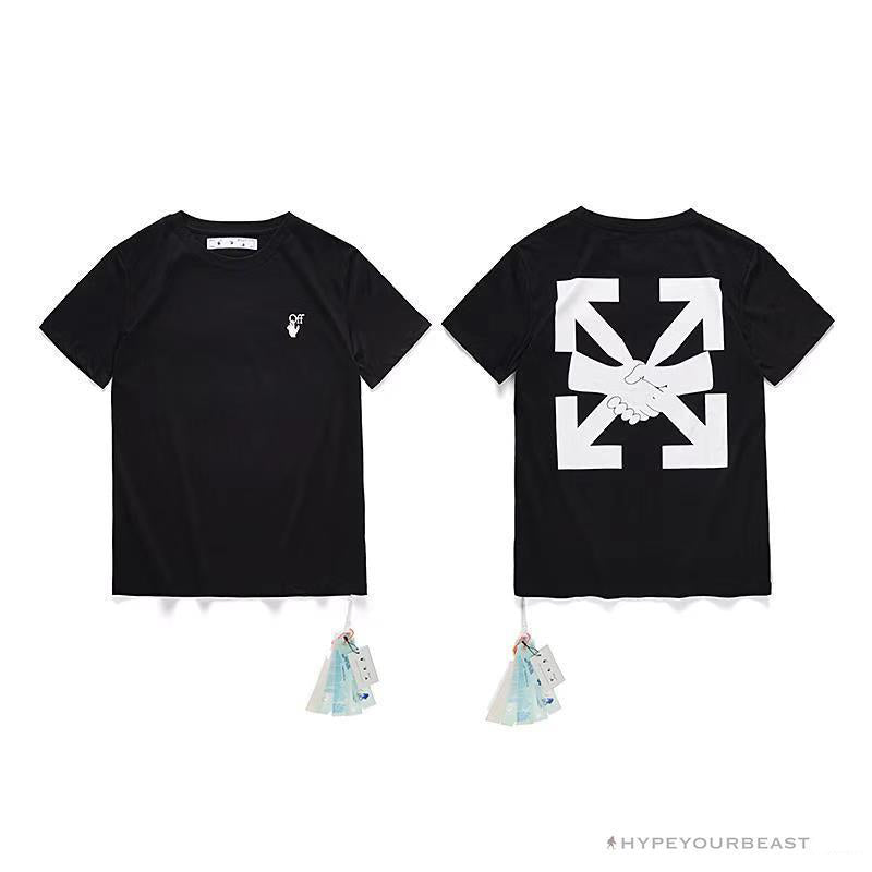 OFF-WHITE Hand Shake Tee Shirt 'BLACK'