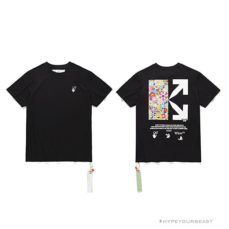 OFF-WHITE Takashi Murakami Chrysanthemum Tee Shirt 'BLACK'