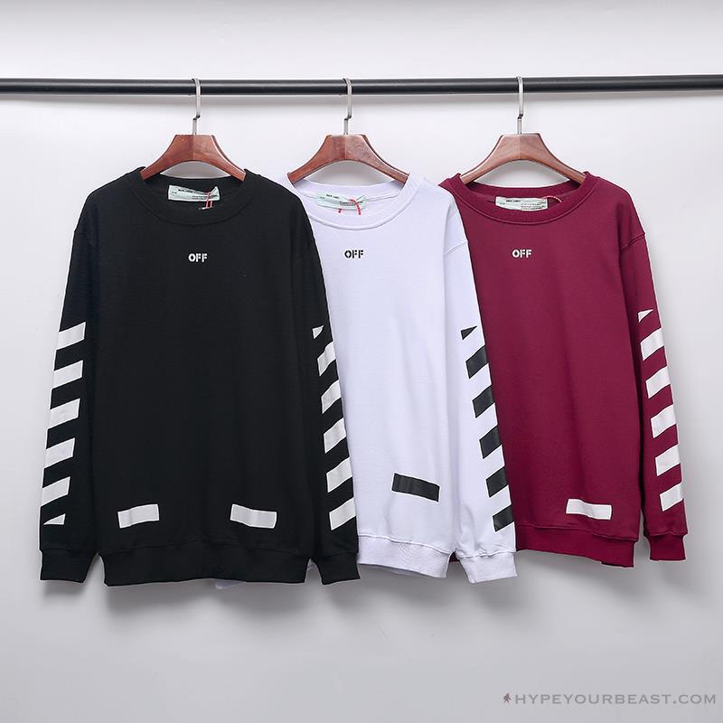 OFF-WHITE Classic Basic Cotton Terry Long Sleeve Shirt 'WINE RED'