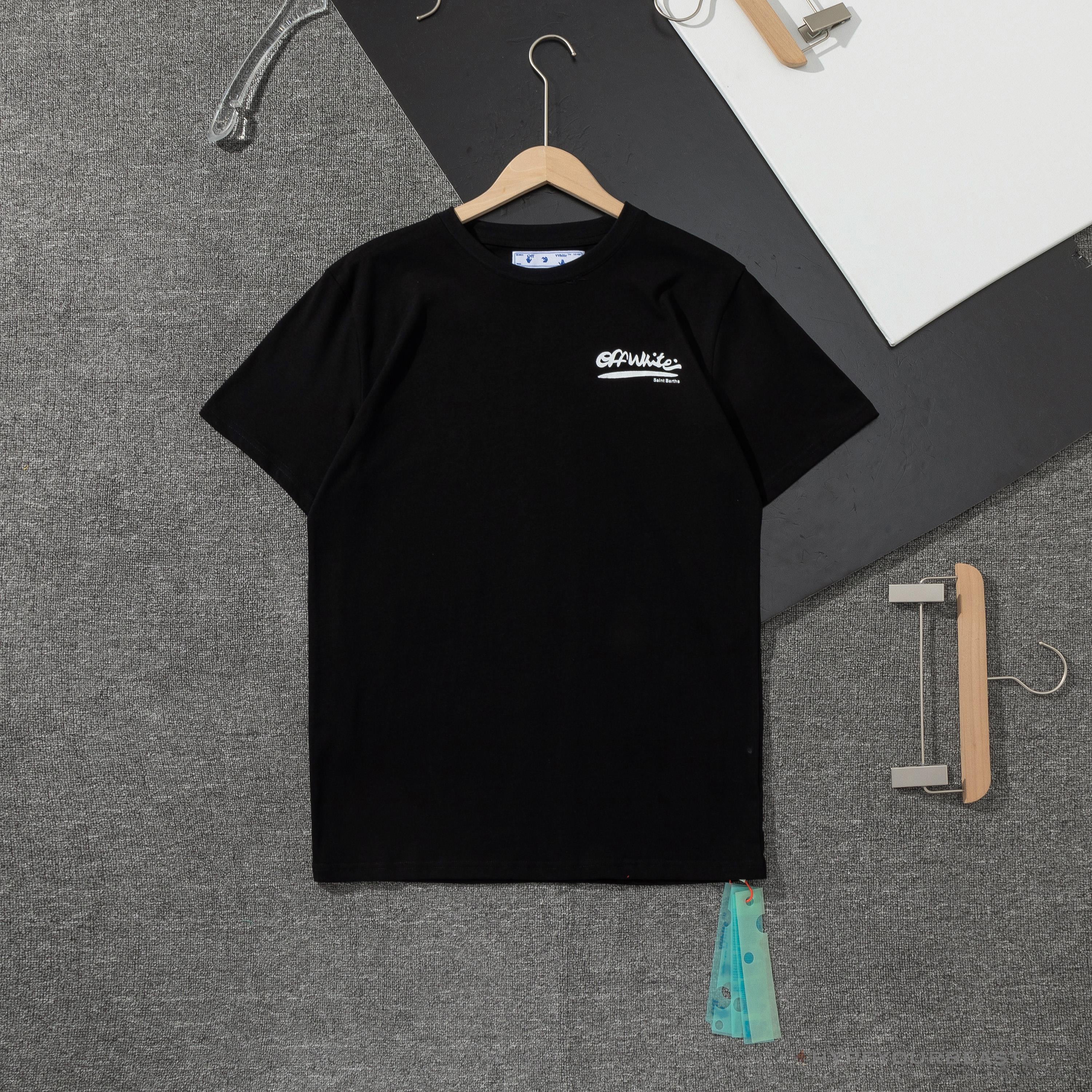 OFF-WHITE Tropical Landscape Tee Shirt 'BLACK'