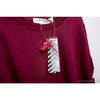 OFF-WHITE Classic Basic Cotton Terry Long Sleeve Shirt 'WINE RED'