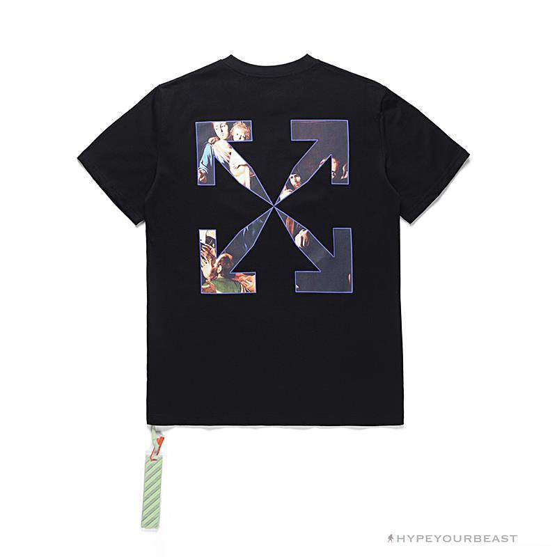 OFF-WHITE Baroque Angel Religious Painting Tee Shirt 'BLACK'