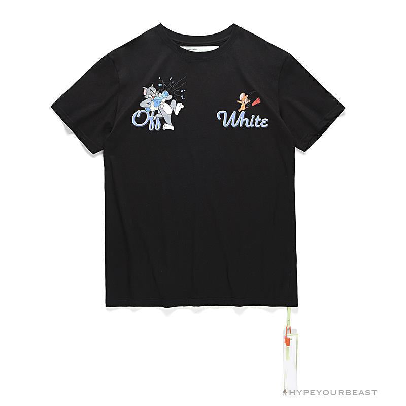 OFF-WHITE Summer Tom and Jerry Print Tee Shirt 'BLACK'