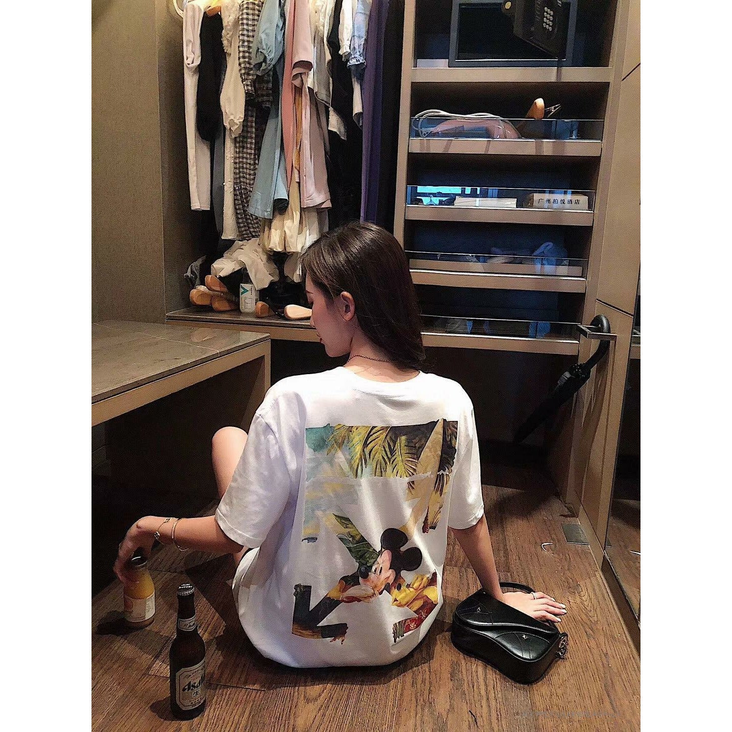 OFF-WHITE Disney Spring x Summer Mickey with Pluto Tee Shirt 'WHITE'