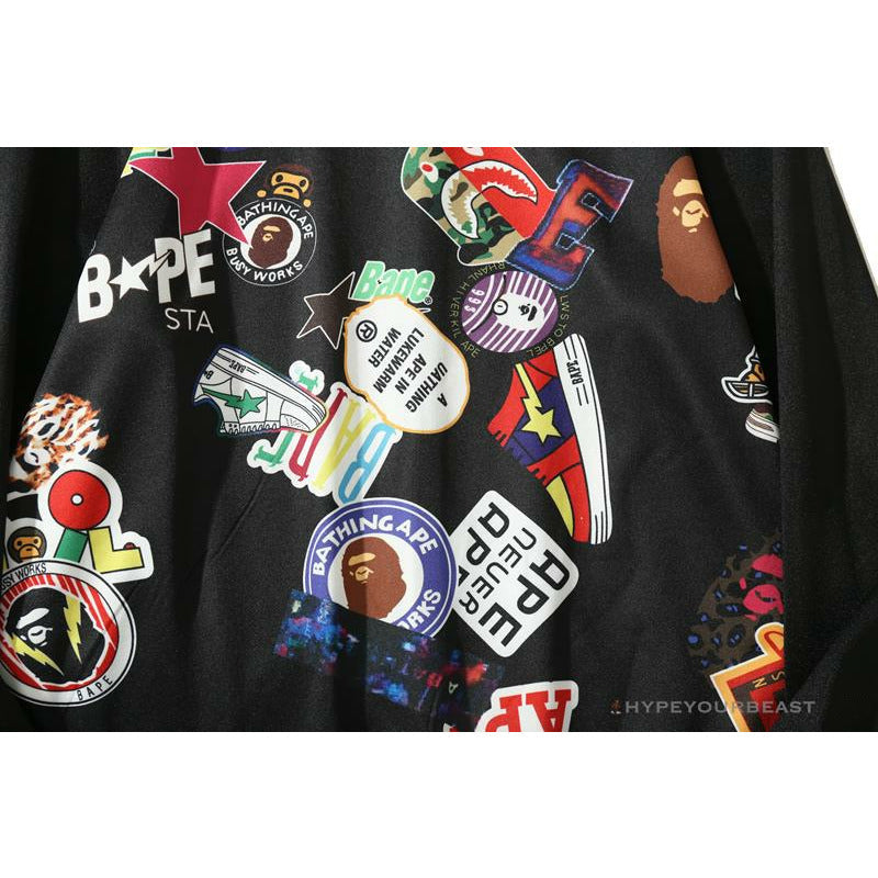 BAPE Badge LOGO Sticker Style Stitching Hoodie