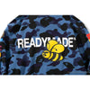 BAPE x Readymade Tiger Head Foam Camouflage Hoodie 'BLUE'