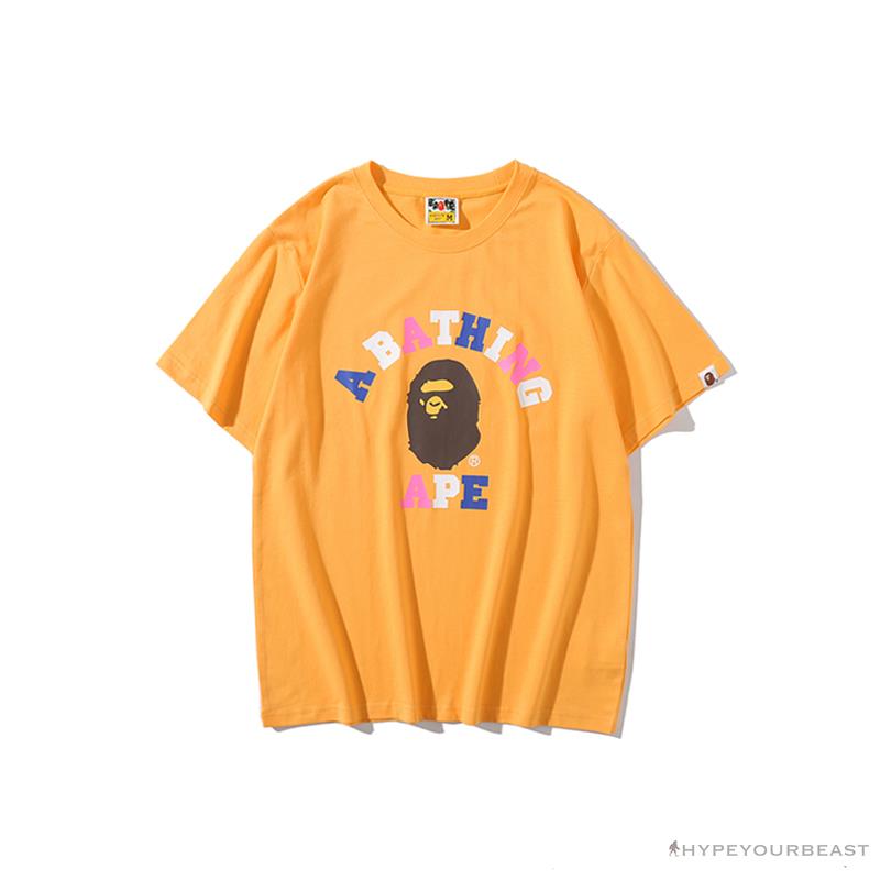 BAPE Little Ape Head Colorful Classic Tee Shirt 'YELLOW'