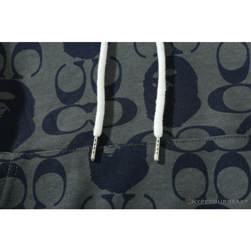 BAPE x COACH Co-Branded Dark-Blue Hoodie