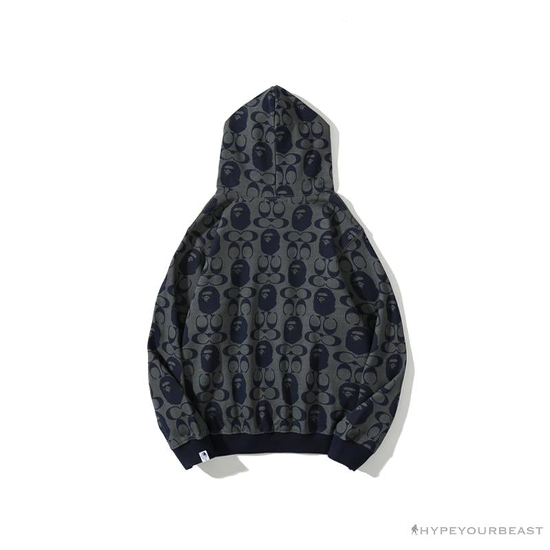 BAPE x COACH Co-Branded Dark-Blue Hoodie