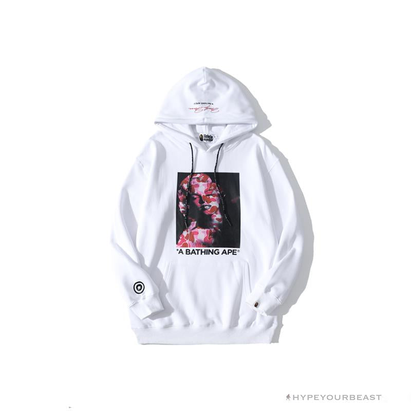 BAPE Marilyn Monroe Powder Camouflage Hoodie 'WHITE'