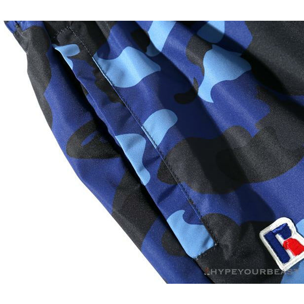 BAPE x RUSSELL ATHLETIC Drawstring Camouflage Pants 'BLUE'