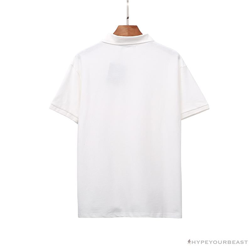 BAPE Classic Ape Head Print Versatile Polo Shirt 'WHITE'